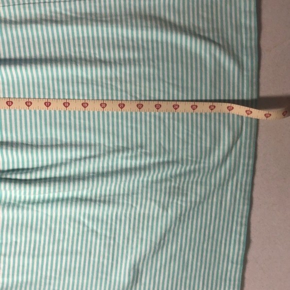 Vineyard Vines Sz S Off the Shoulder Mint White Stripe Dress - Picture 6 of 6